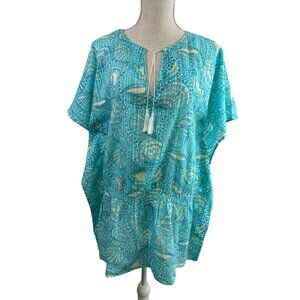 Lilly Pulitzer Top Coverup Swim Seashells Size Small Beachy Coastal Preppy